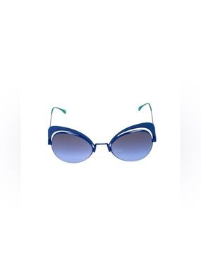 Fendi cat eye  blue glass lenses wire frame NWT out of stock all over shades